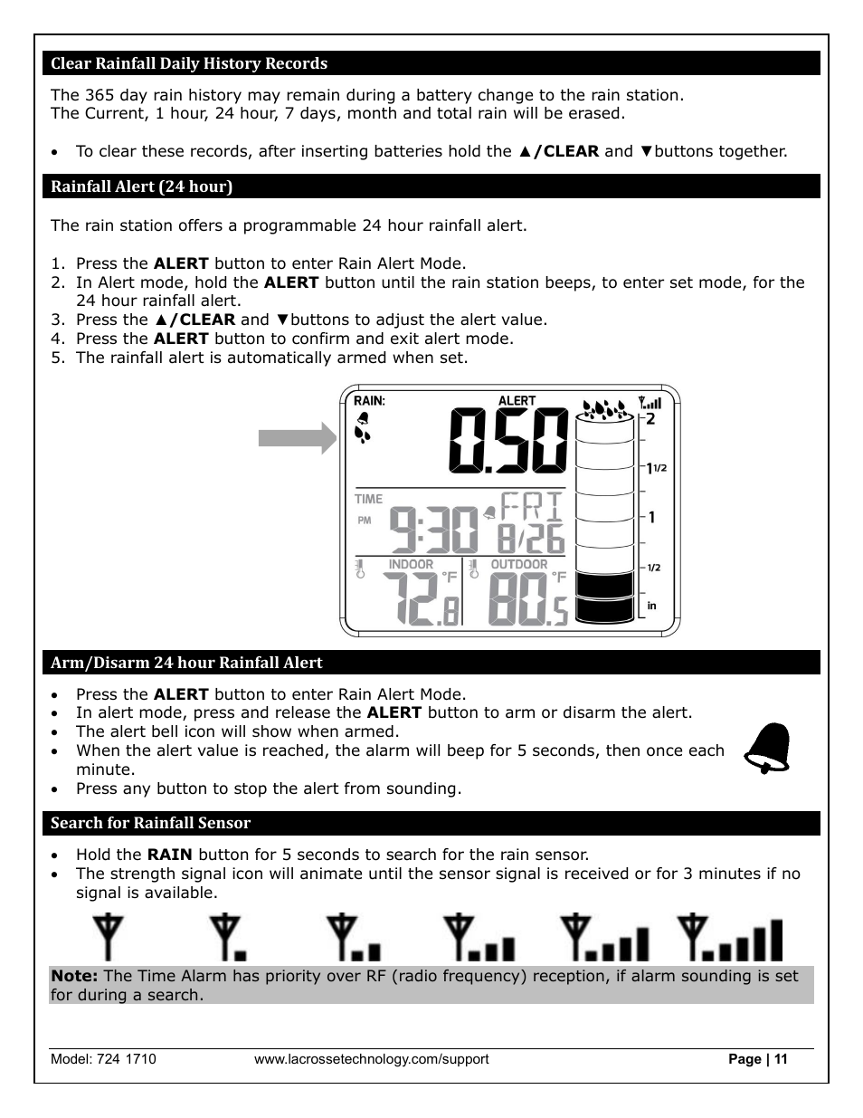 La Crosse Technology 724-1710 User Manual | Page 11 / 14