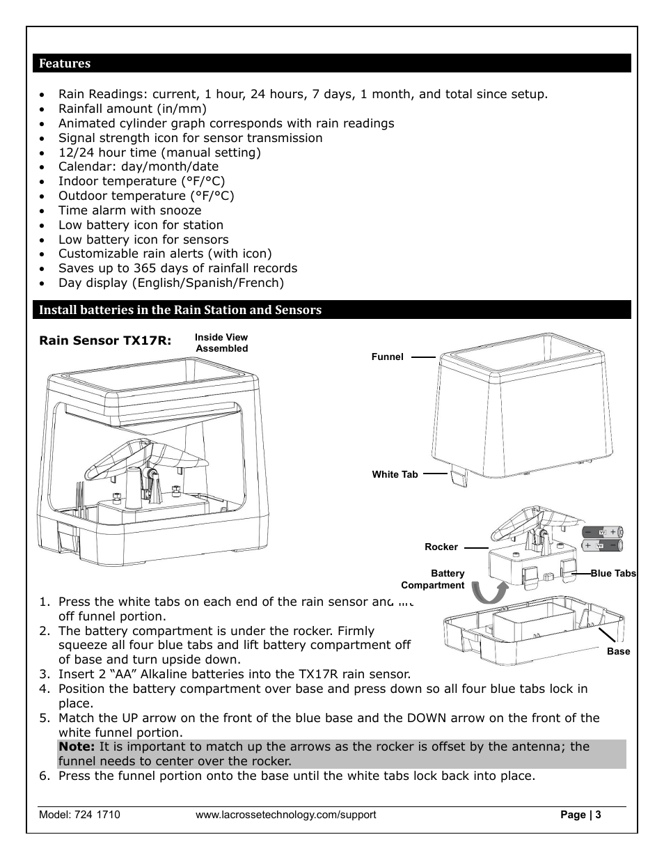 La Crosse Technology 724-1710 User Manual | Page 3 / 14