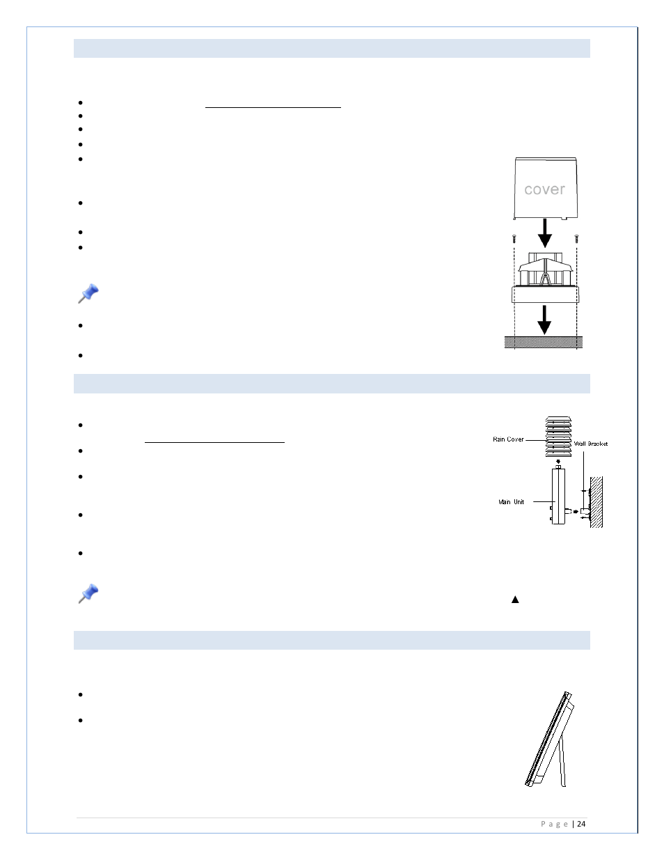 Rain sensor, Thermo-hygro sensor, Weather station | La Crosse Technology C84612 User Manual | Page 24 / 30