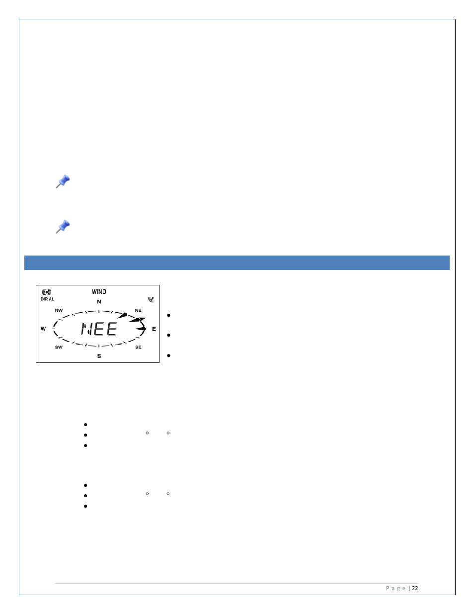 Wind direction and wind speed measurement | La Crosse Technology C86234 User Manual | Page 22 / 32
