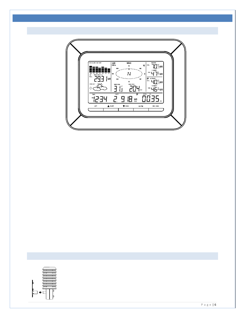 Features, Wireless display c86234, Wireless thermo-hygro sensor (tx59un-1-it) | La Crosse Technology C86234 User Manual | Page 6 / 32