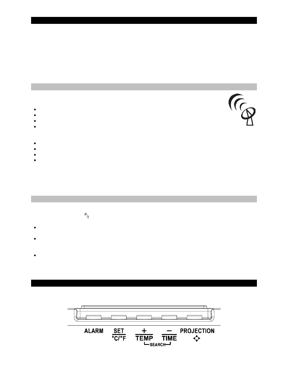 Wwvb radio-controlled time, Functions buttons, Wwvb reception on/off | La Crosse Technology K84285 User Manual | Page 5 / 13