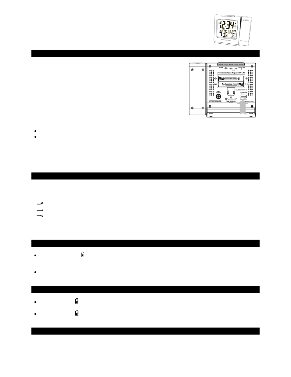 Usb charge port, Temperature trend icons, Low battery icon | Position outdoor transmitter | La Crosse Technology K84285 User Manual | Page 9 / 13