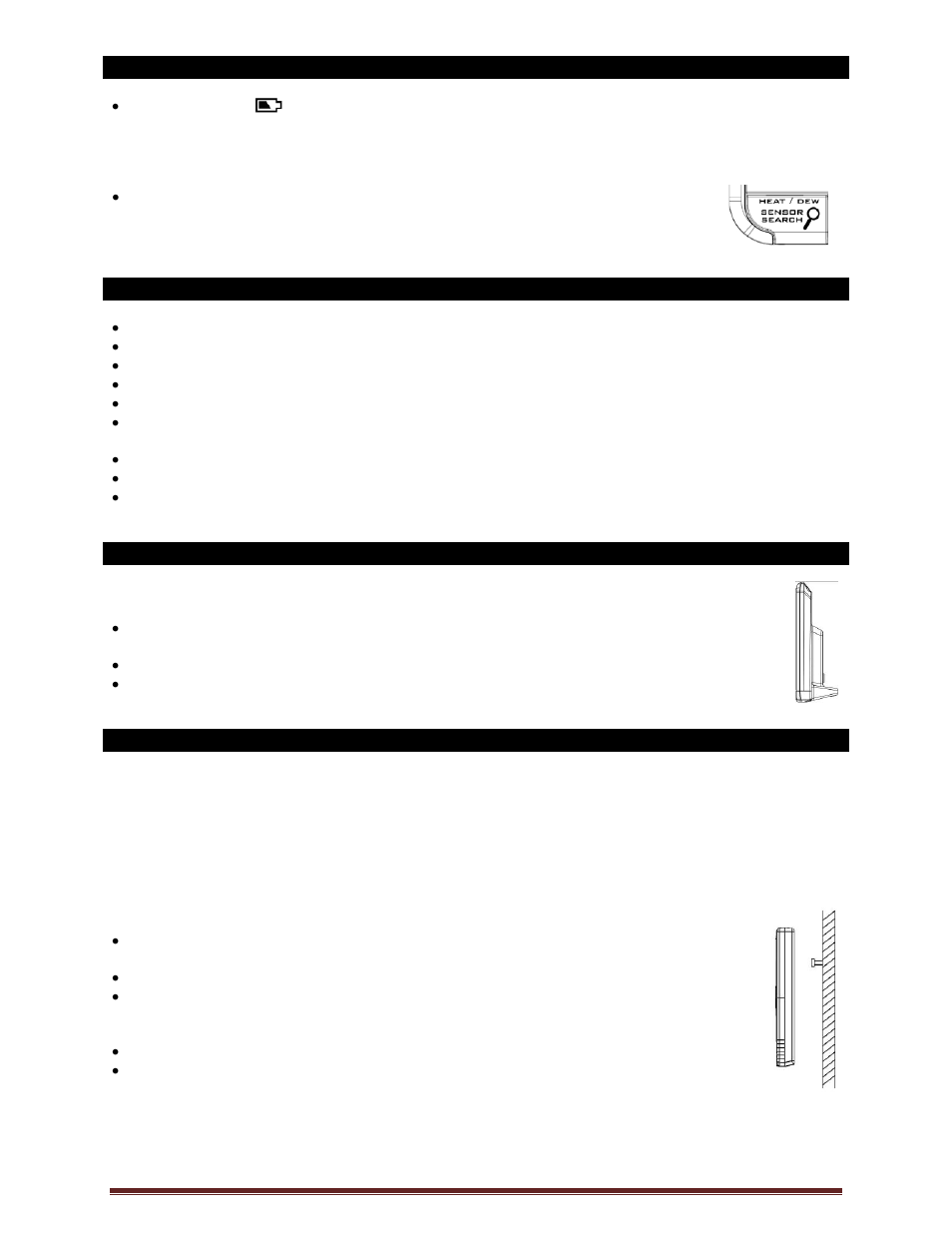 Low battery icon, Outdoor temperature/humidity flashes, Care and maintenance | Position the forecast station, Position the outdoor transmitter | La Crosse Technology K84308 User Manual | Page 11 / 13