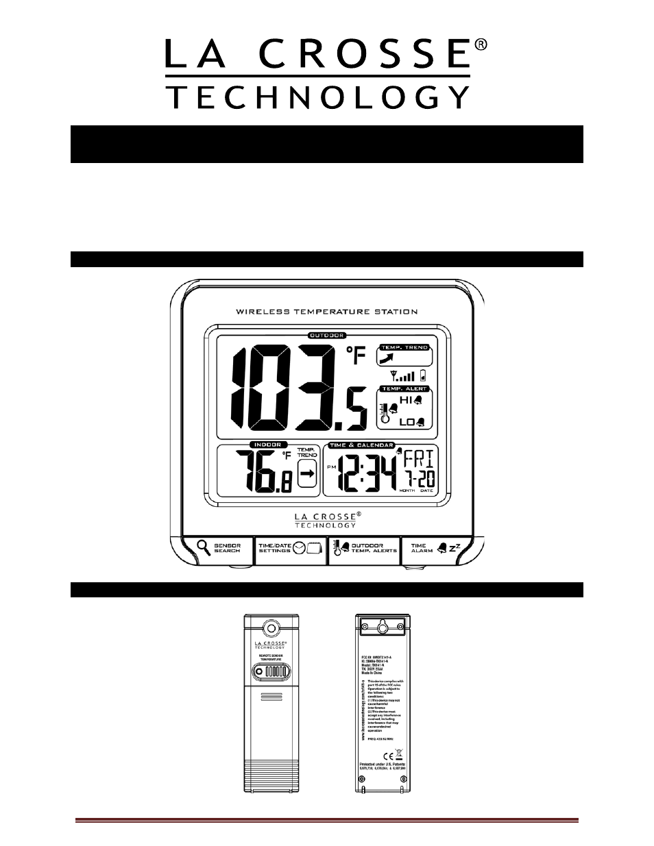 La Crosse Technology K84322 User Manual | 10 pages