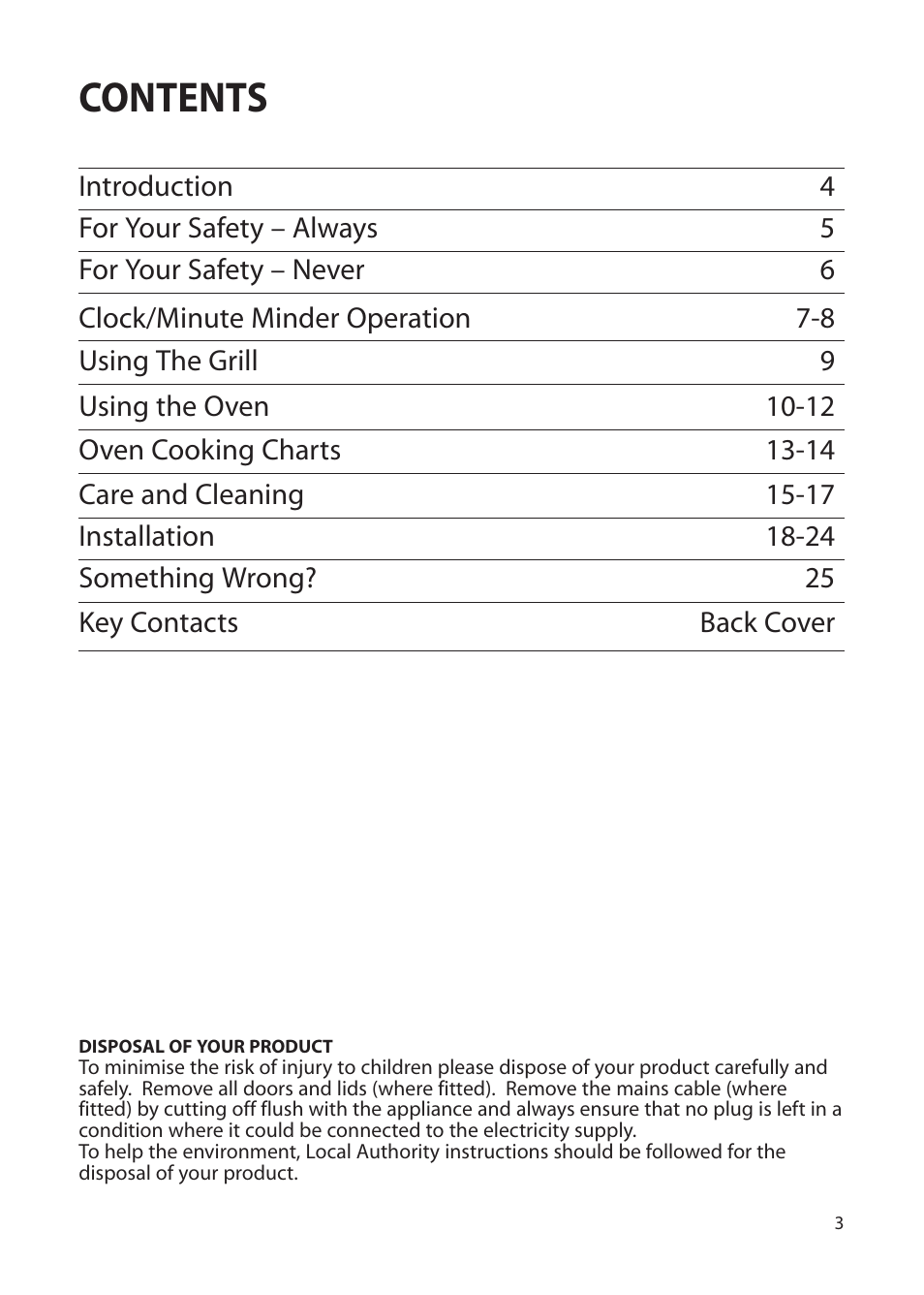 Creda Cordialle S120G User Manual | Page 3 / 28