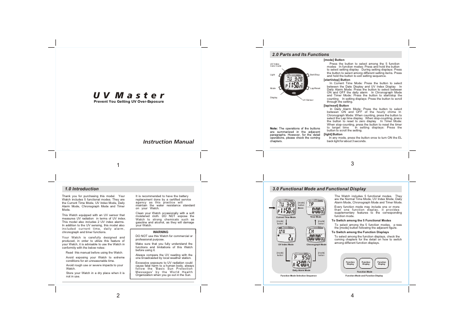 La Crosse Technology UV100 User Manual | 8 pages