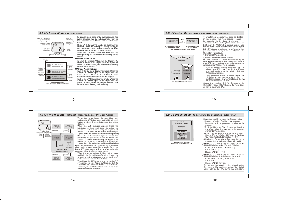 7 uv index mode, 8 uv index mode, 9 uv index mode | 6 uv index mode | La Crosse Technology UV100 User Manual | Page 4 / 8