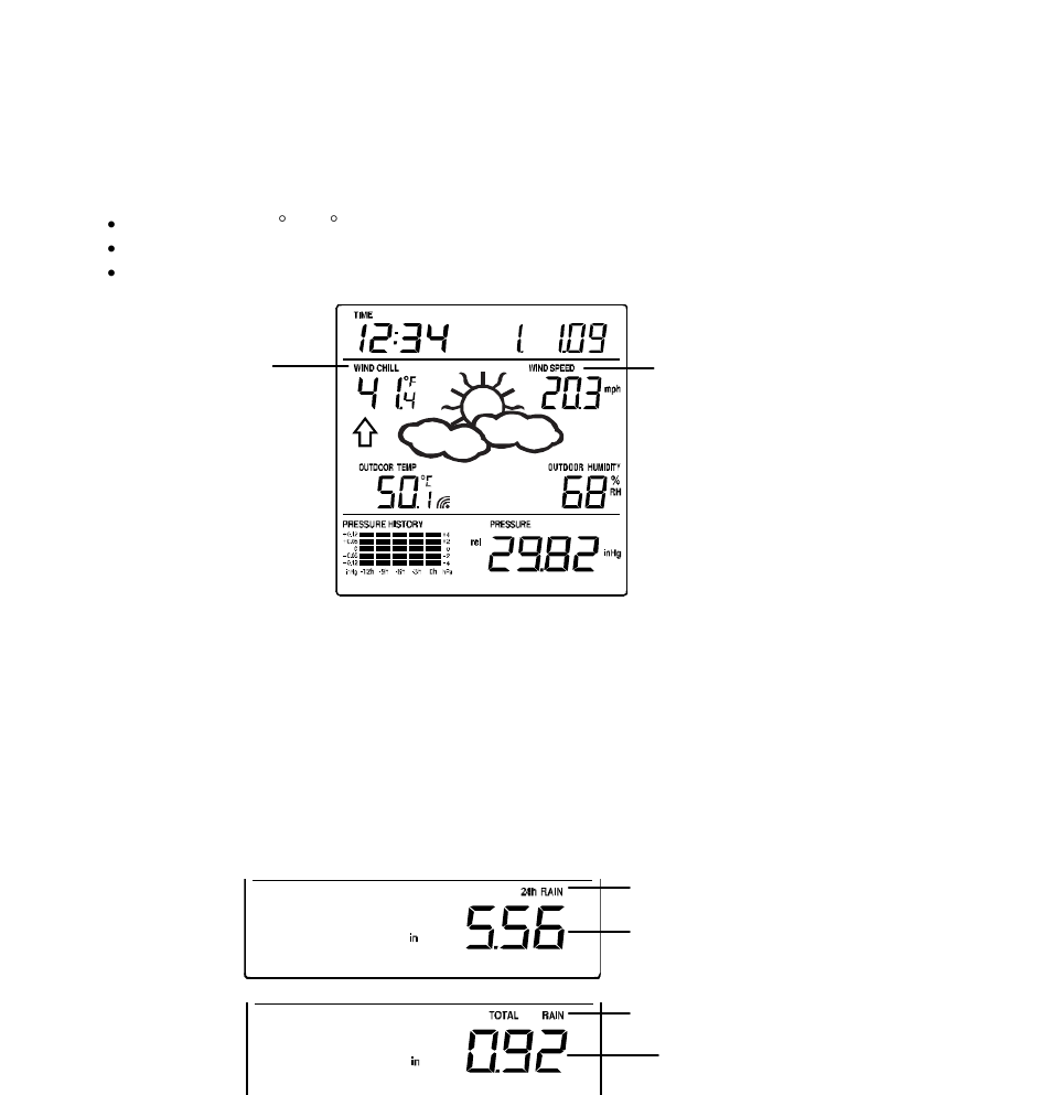 Wind speed measurement, Rainfall measurement (optional) | La Crosse Technology WS-1913 User Manual | Page 22 / 37