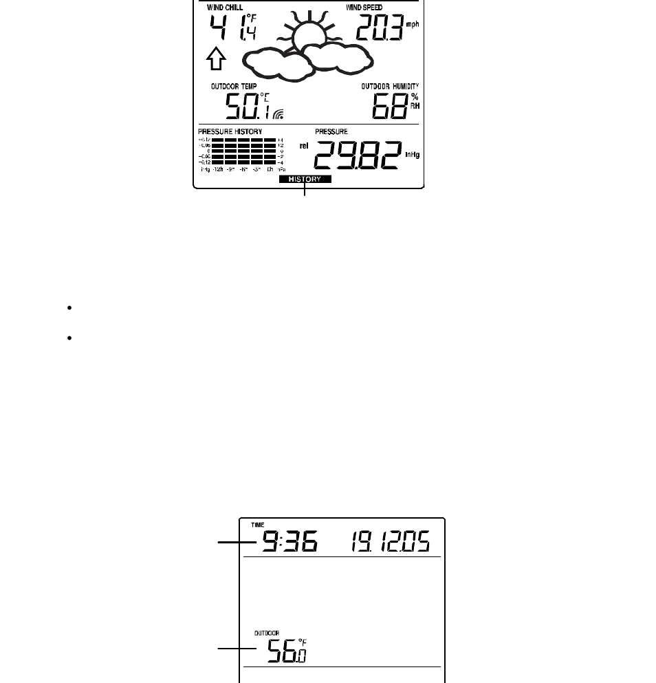 View the maximum/minimum weather data | La Crosse Technology WS-1913 User Manual | Page 24 / 37
