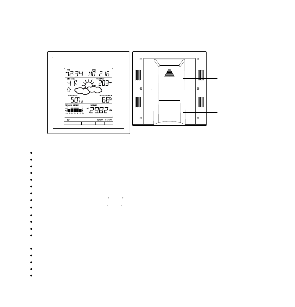 The weather station, Features | La Crosse Technology WS-1913 User Manual | Page 4 / 37