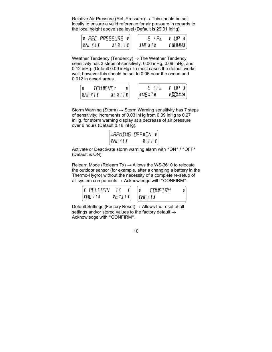 La Crosse Technology WS-3610 User Manual | Page 13 / 44