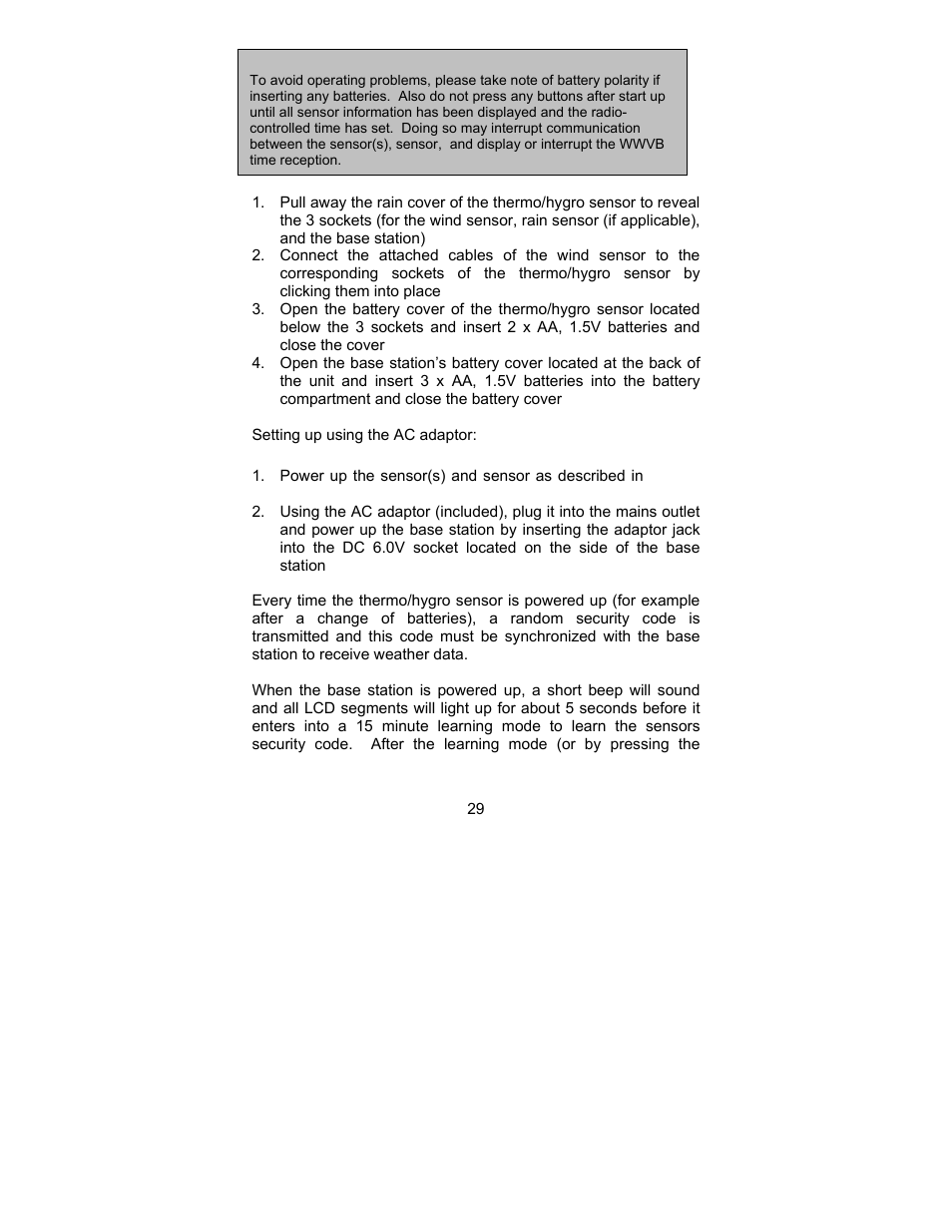 La Crosse Technology WS-3610 User Manual | Page 32 / 44