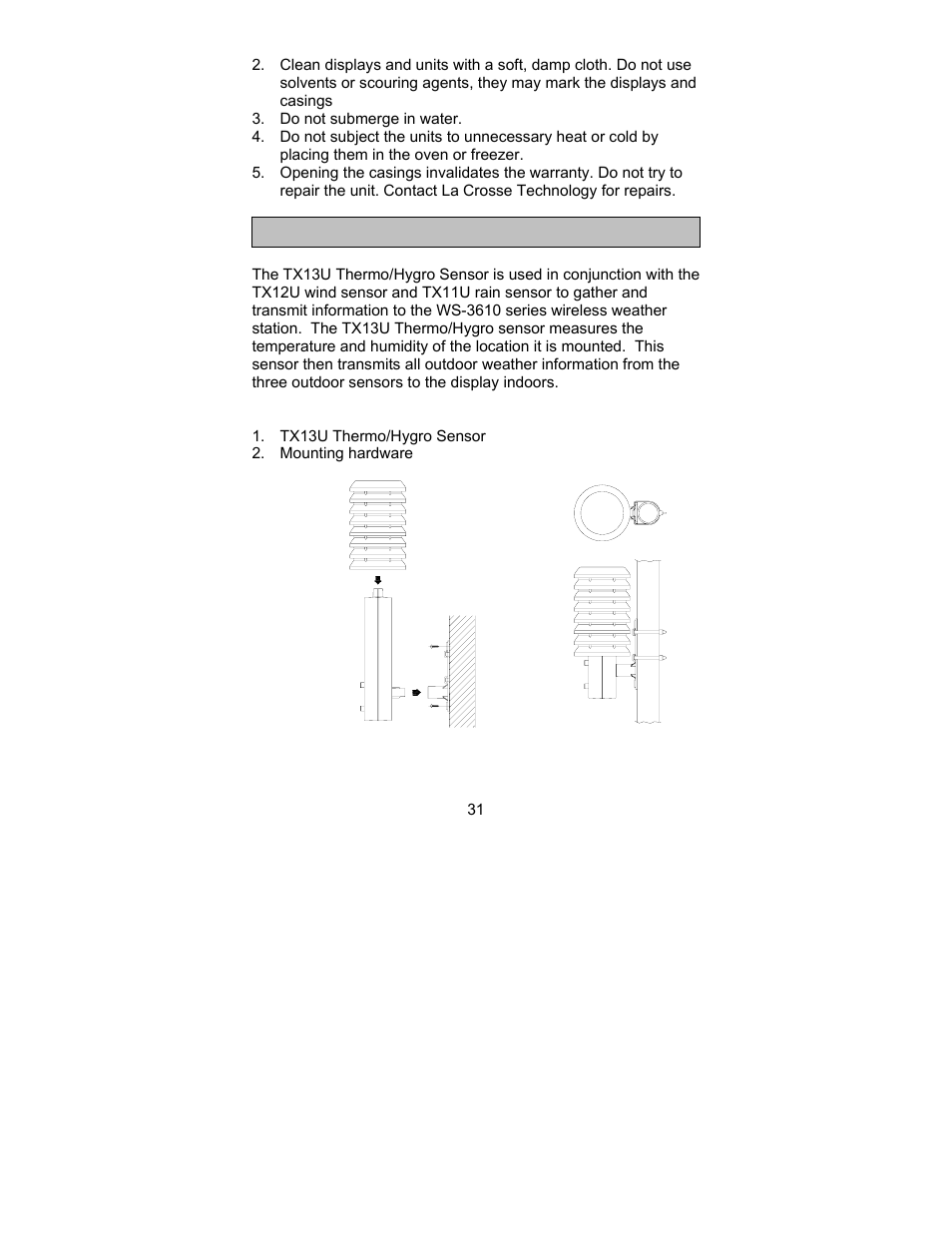 La Crosse Technology WS-3610 User Manual | Page 34 / 44