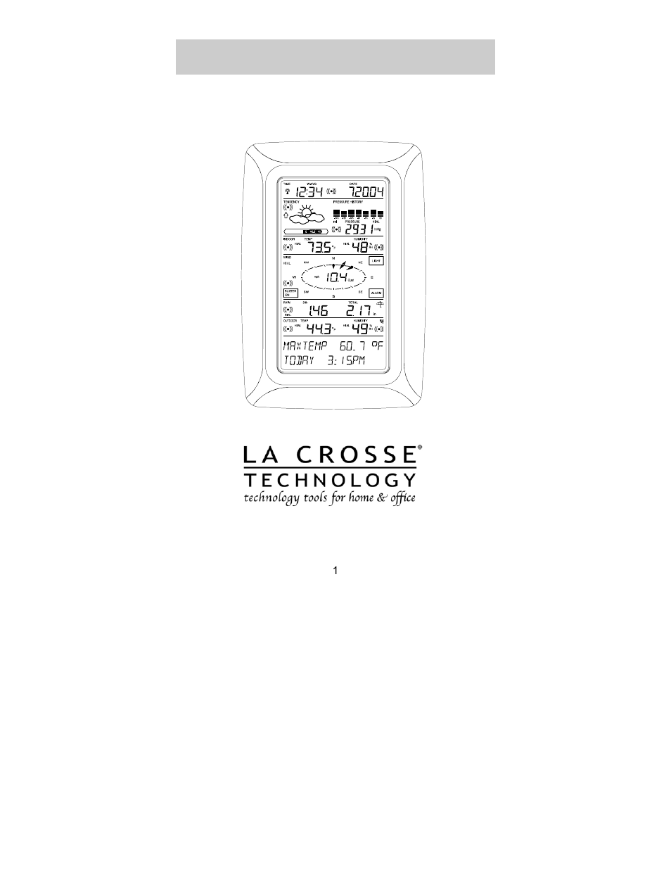 La Crosse Technology WS-3610 User Manual | Page 4 / 44