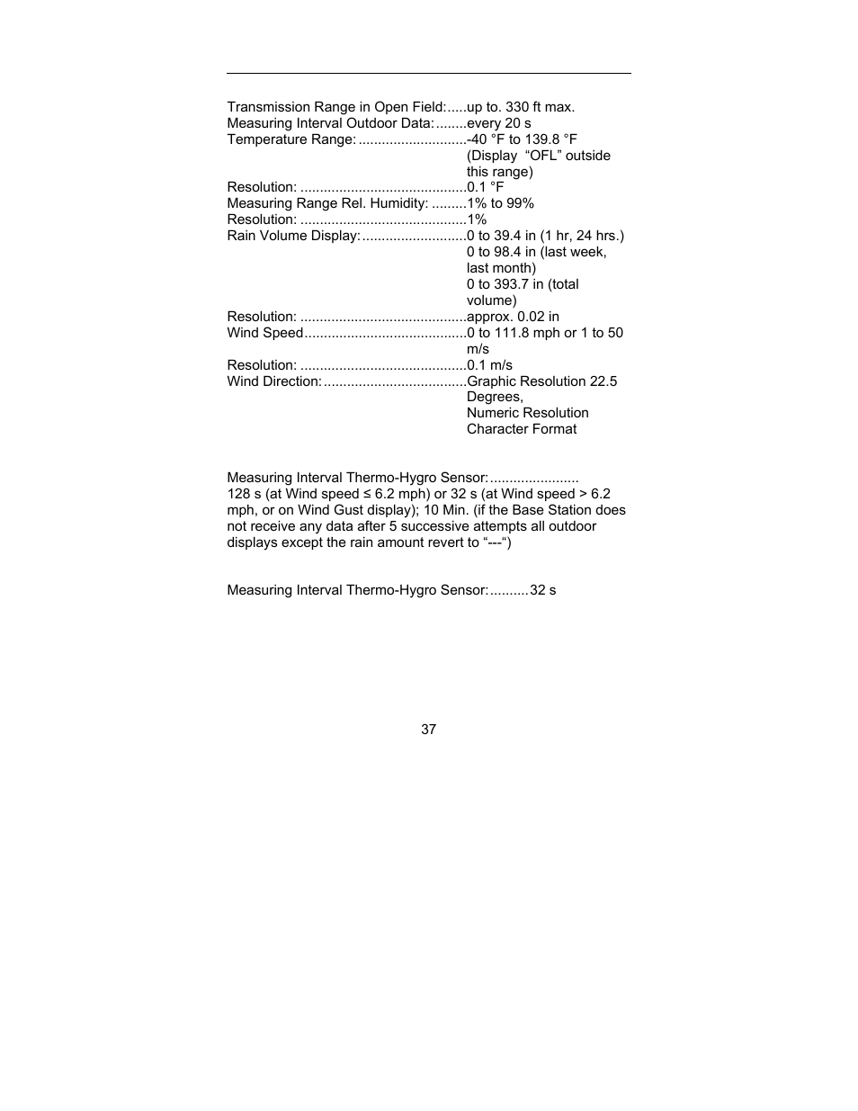 La Crosse Technology WS-3610 User Manual | Page 40 / 44