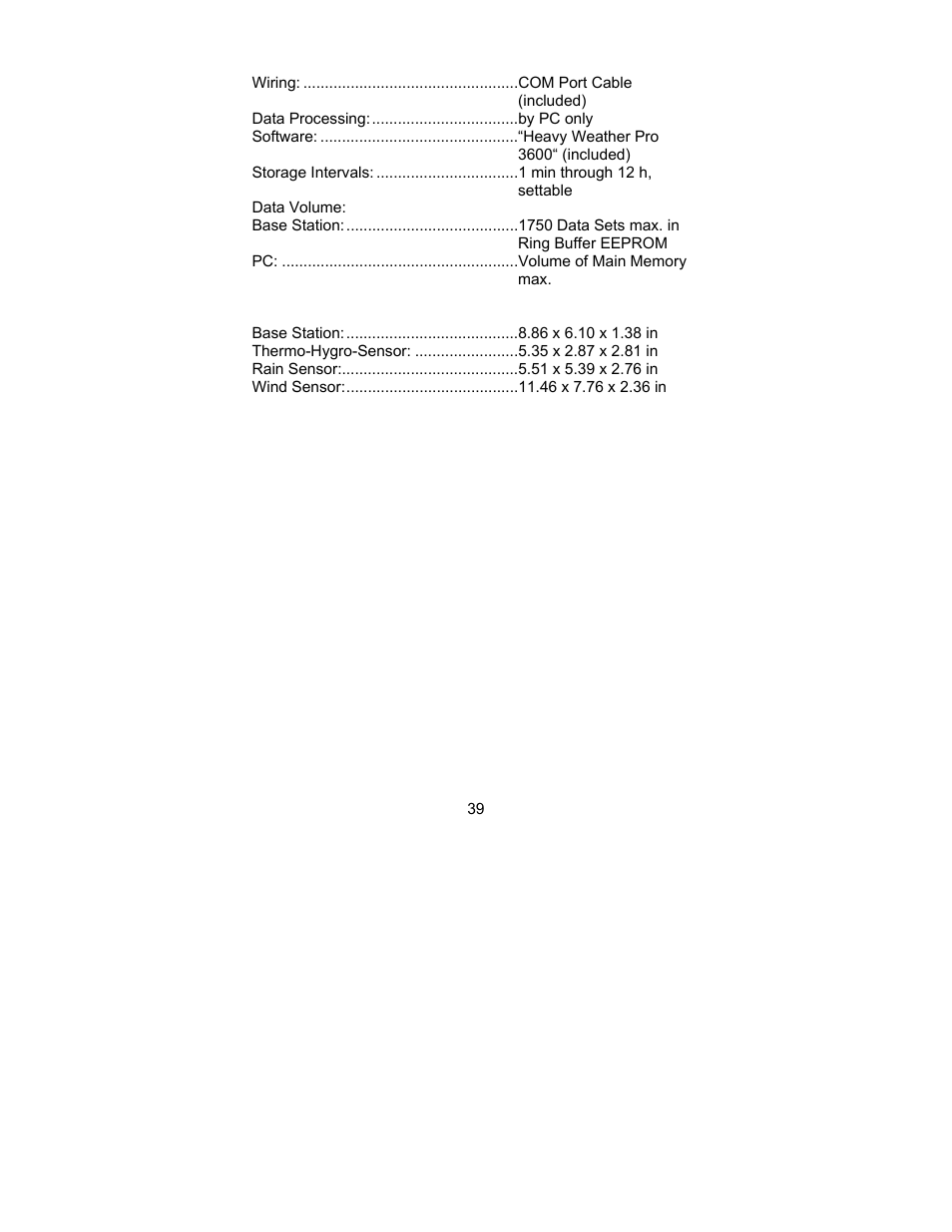 La Crosse Technology WS-3610 User Manual | Page 42 / 44