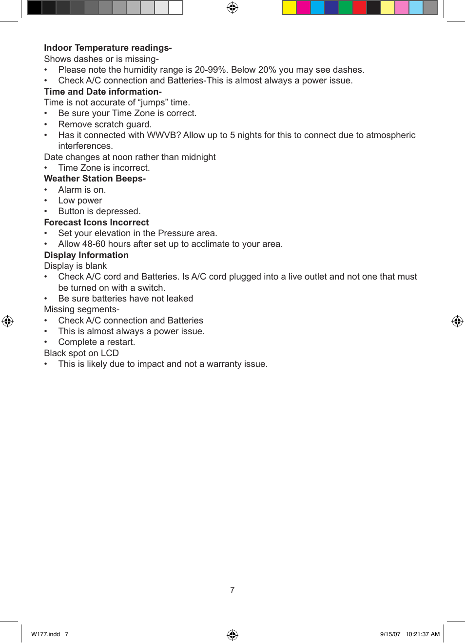 La Crosse Technology 450 User Manual | Page 7 / 10