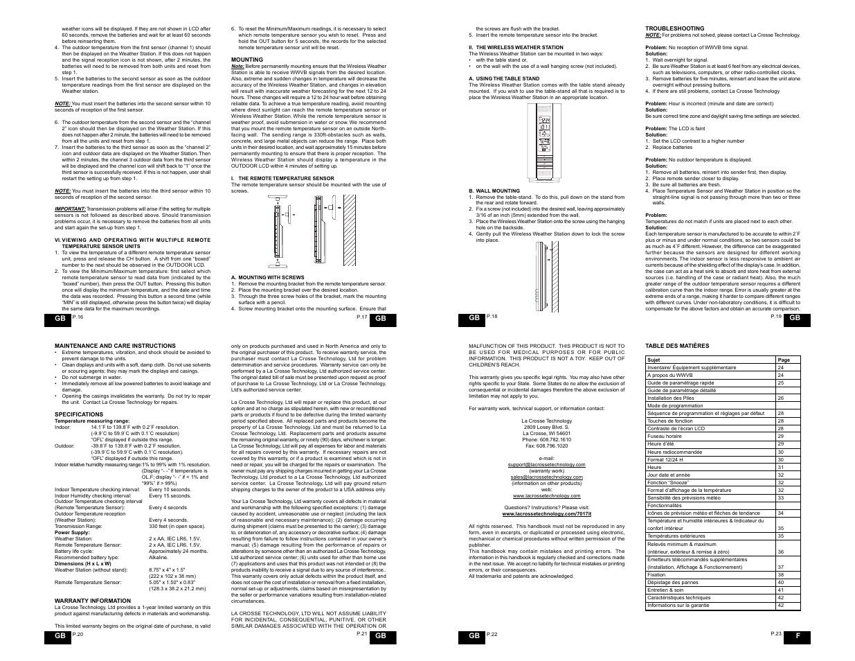 La Crosse Technology WS-7017U-IT User Manual | Page 3 / 9