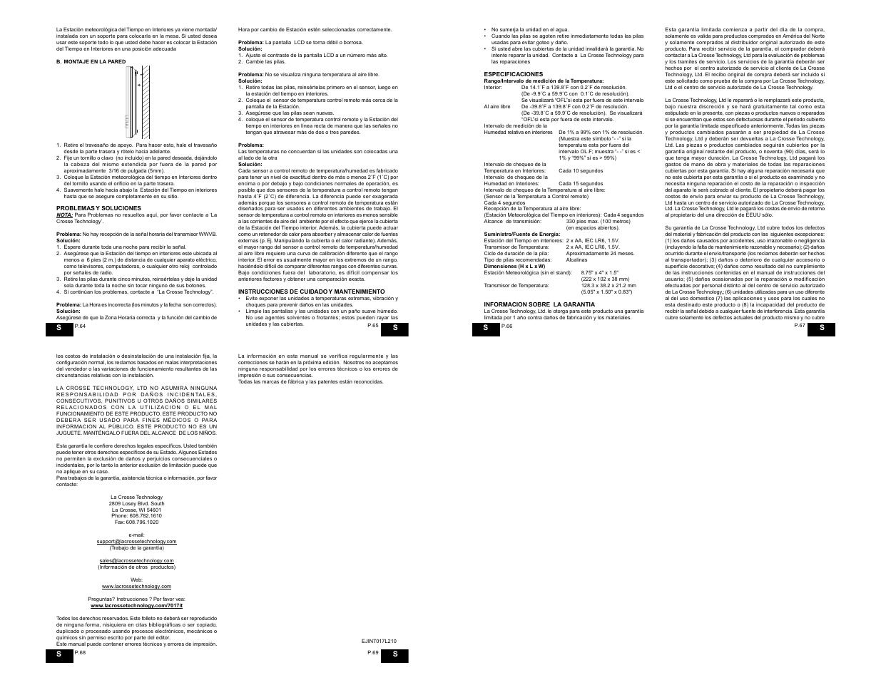 La Crosse Technology WS-7017U-IT User Manual | Page 9 / 9