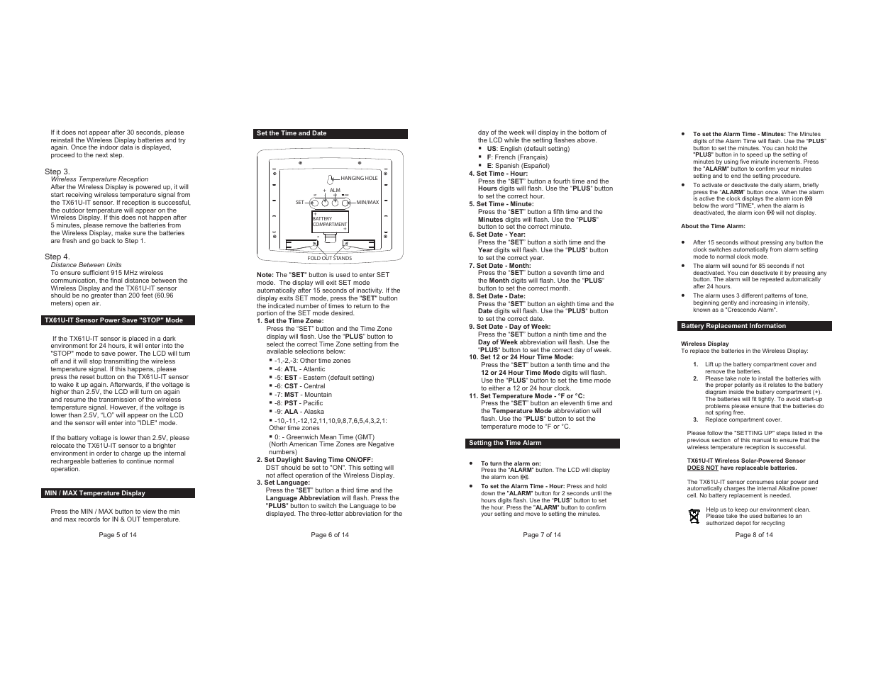 La Crosse Technology WS-8500TWC-IT User Manual | Page 2 / 4