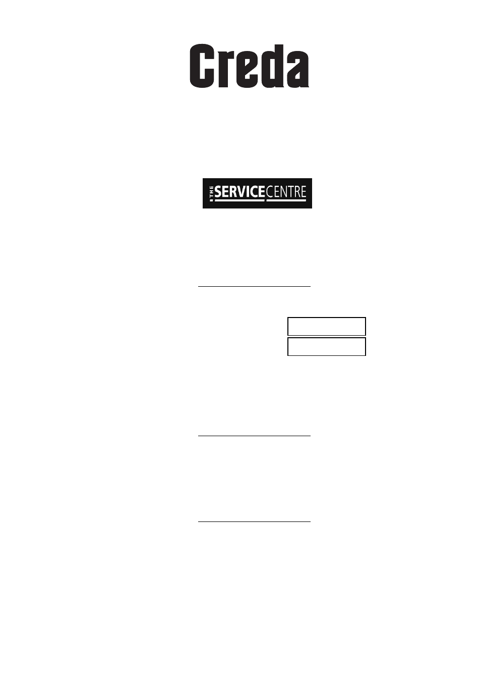Key contacts, After sales service | Creda S036E User Manual | Page 12 / 12