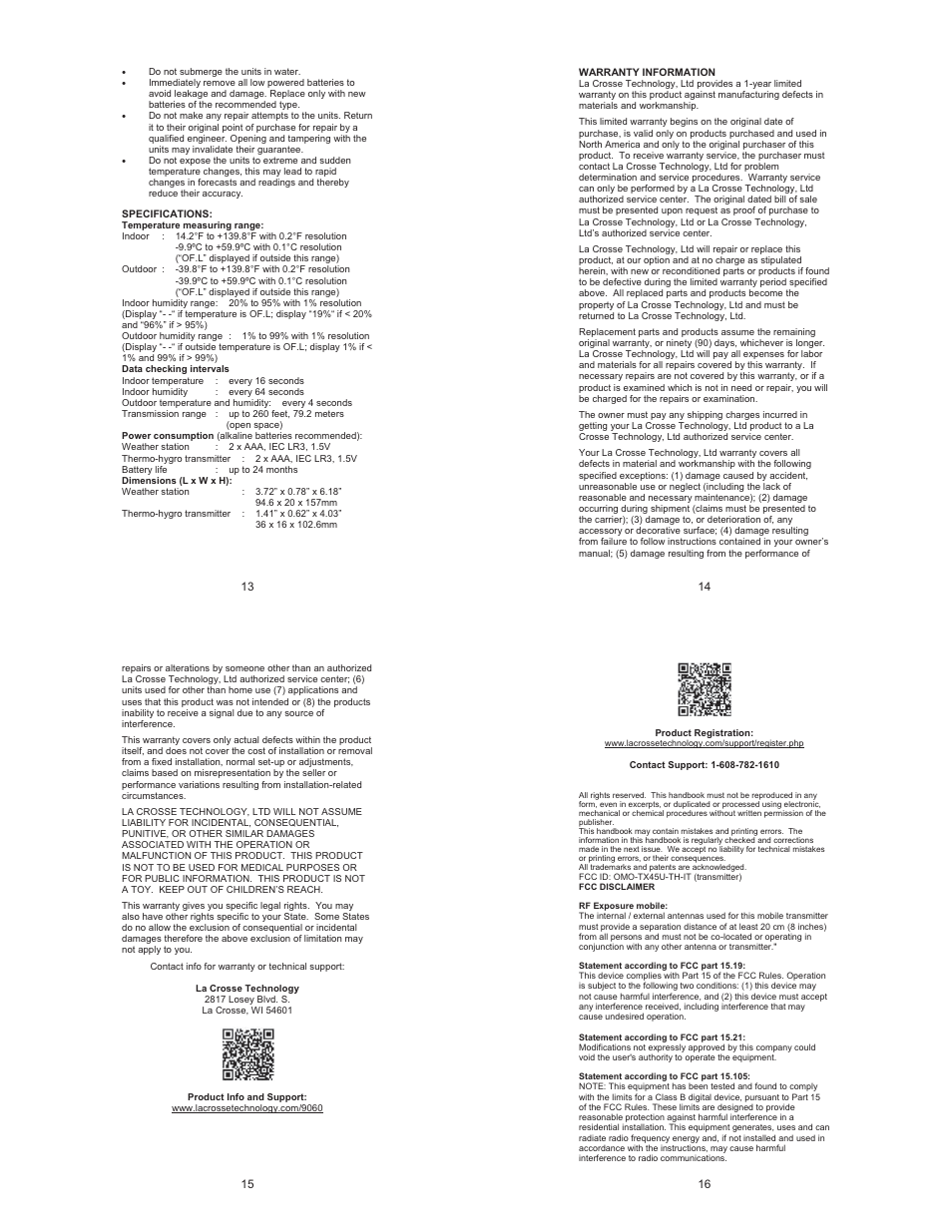 La Crosse Technology WS-9060U-IT User Manual | Page 4 / 5