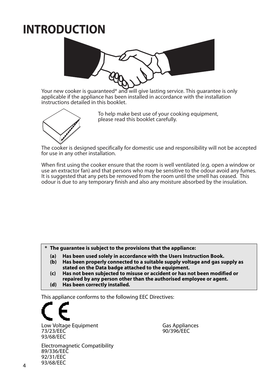 Introduction | Creda Single Oven User Manual | Page 4 / 36