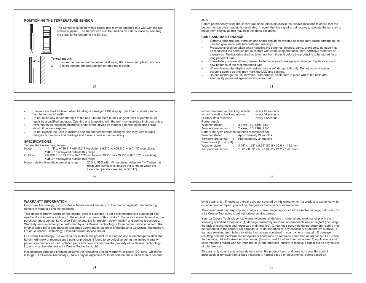 La Crosse Technology WS-9630 User Manual | Page 6 / 7