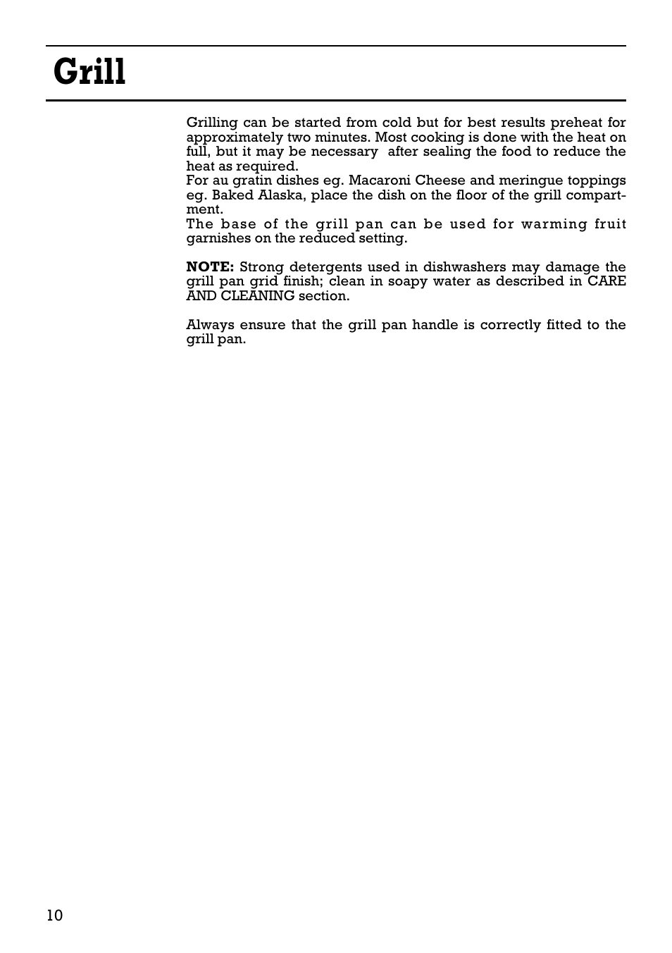 Grill | Creda 41202 User Manual | Page 10 / 24