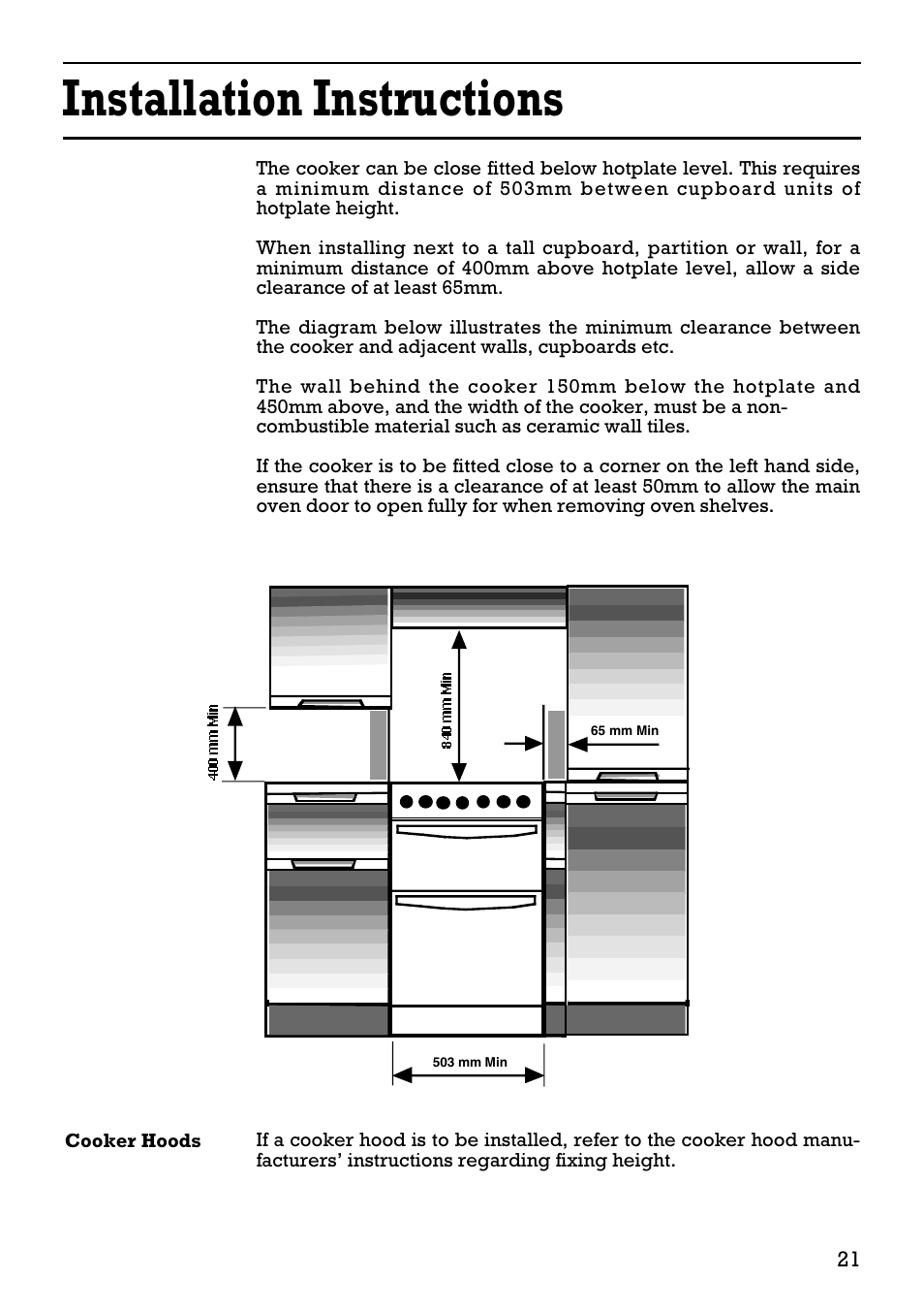 Installation instructions | Creda 41202 User Manual | Page 21 / 24