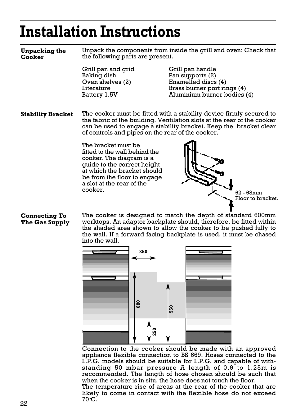 Installation instructions | Creda 41202 User Manual | Page 22 / 24