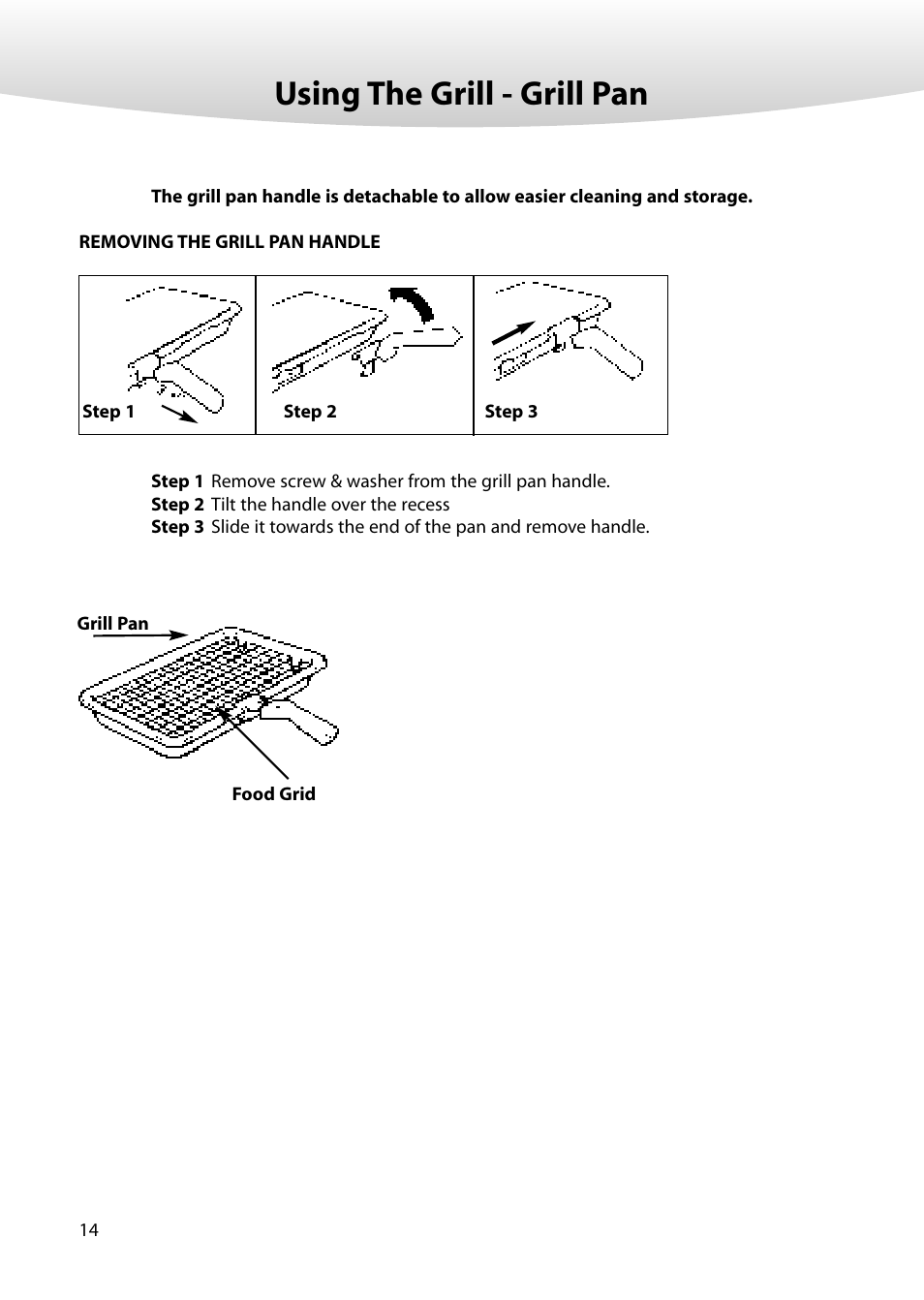 Using the grill - grill pan | Creda M350E User Manual | Page 14 / 24