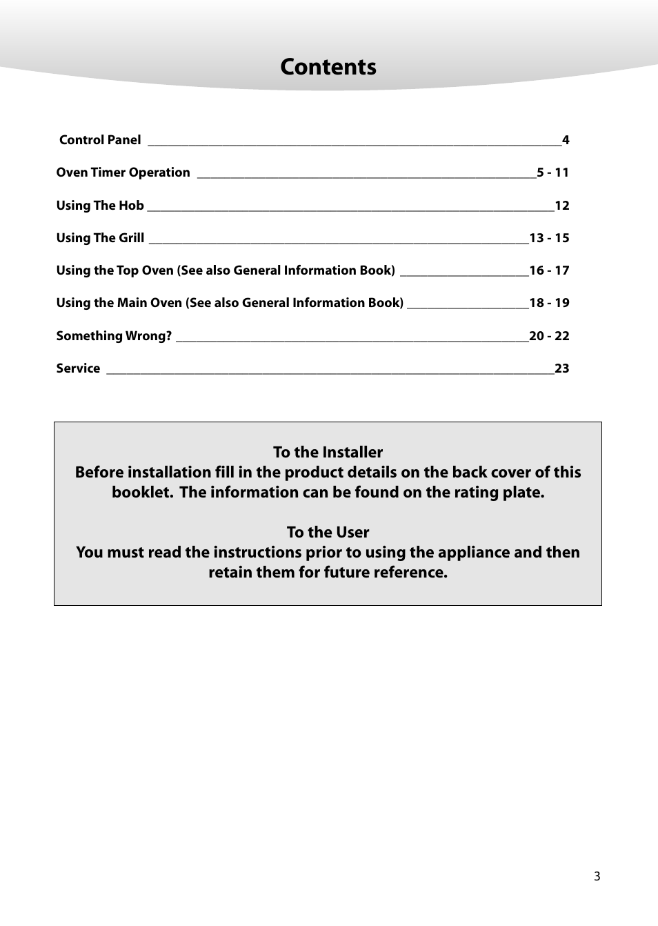 Creda M350E User Manual | Page 3 / 24
