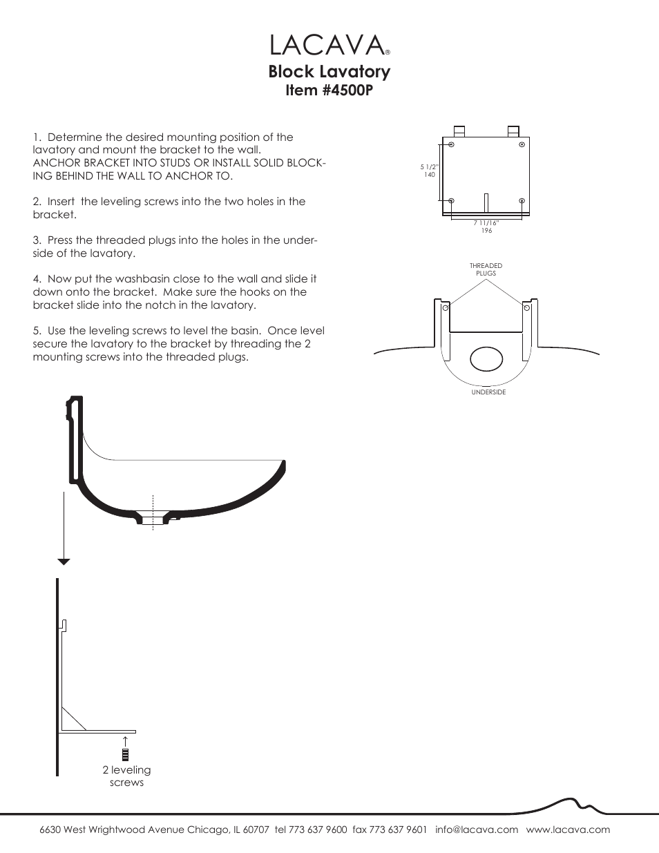 Lacava 4500P User Manual | 1 page
