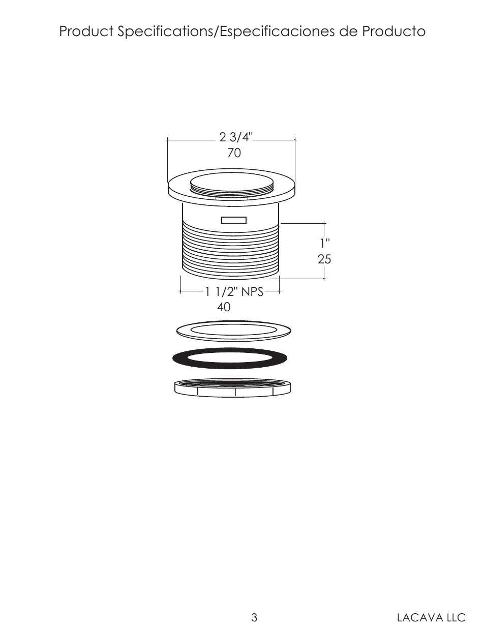 Lacava TUB04 User Manual | Page 3 / 9