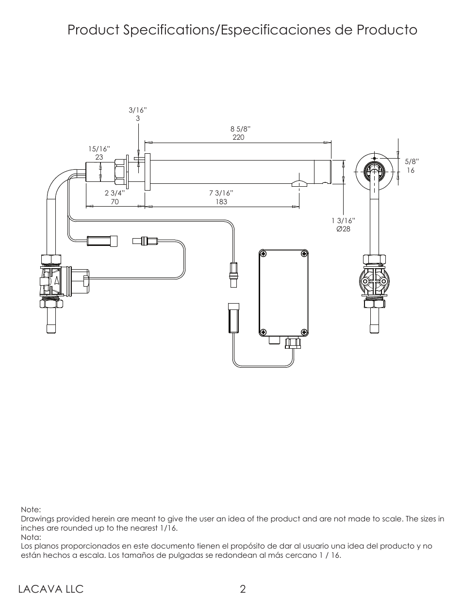 Lacava llc 2 | Lacava EX03 User Manual | Page 2 / 11