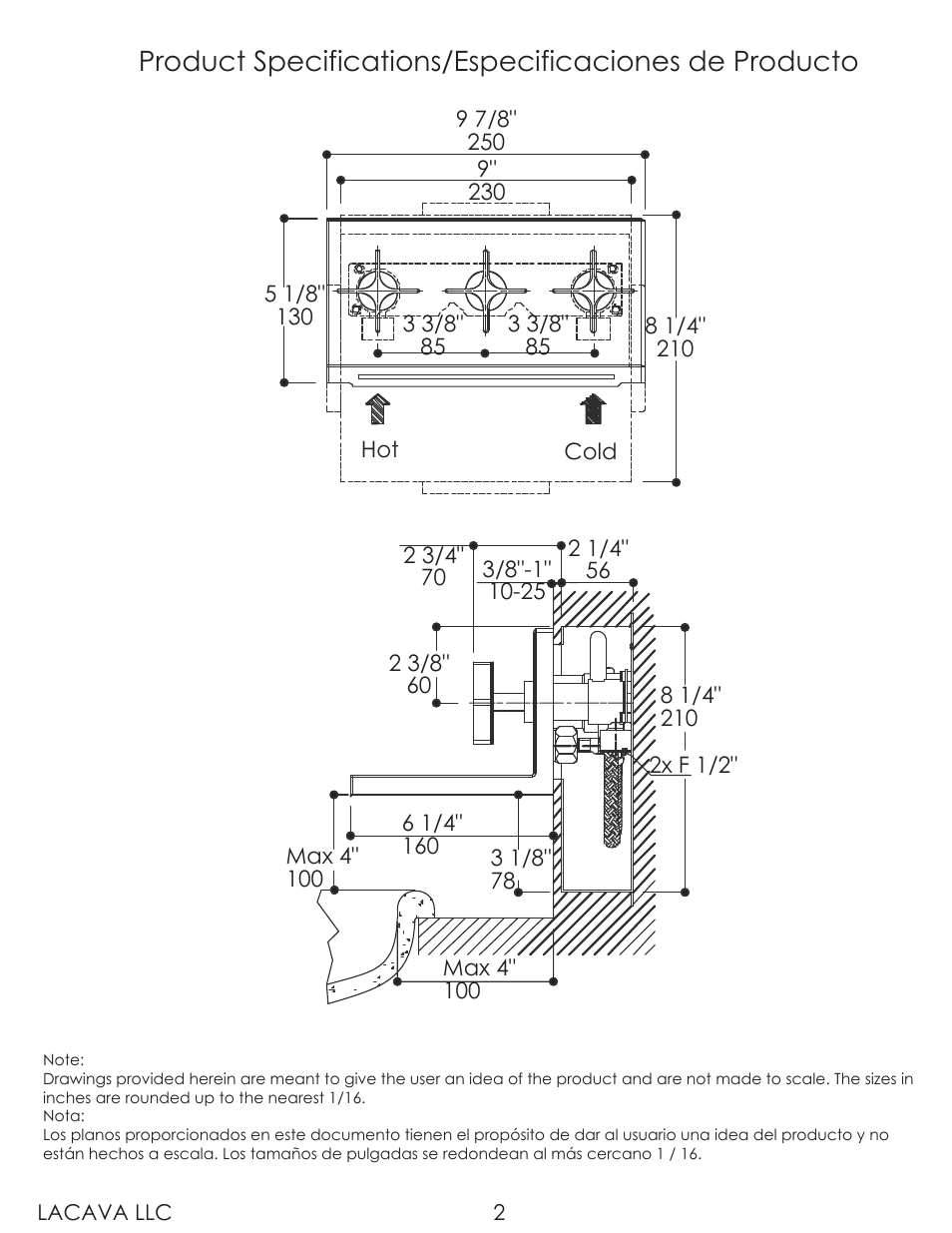 Lacava W1030 User Manual | Page 2 / 9