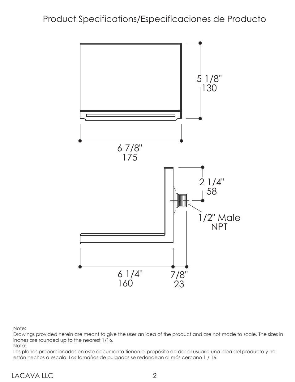 Lacava W1065 User Manual | Page 2 / 9