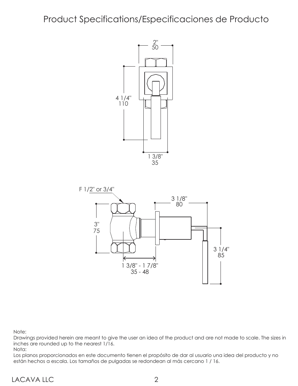 Lacava 1460 User Manual | Page 2 / 9