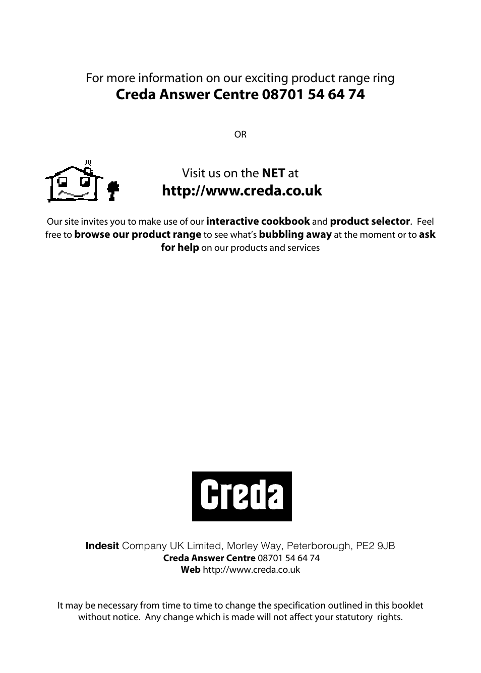 Visit us on the net at | Creda H151E User Manual | Page 2 / 24