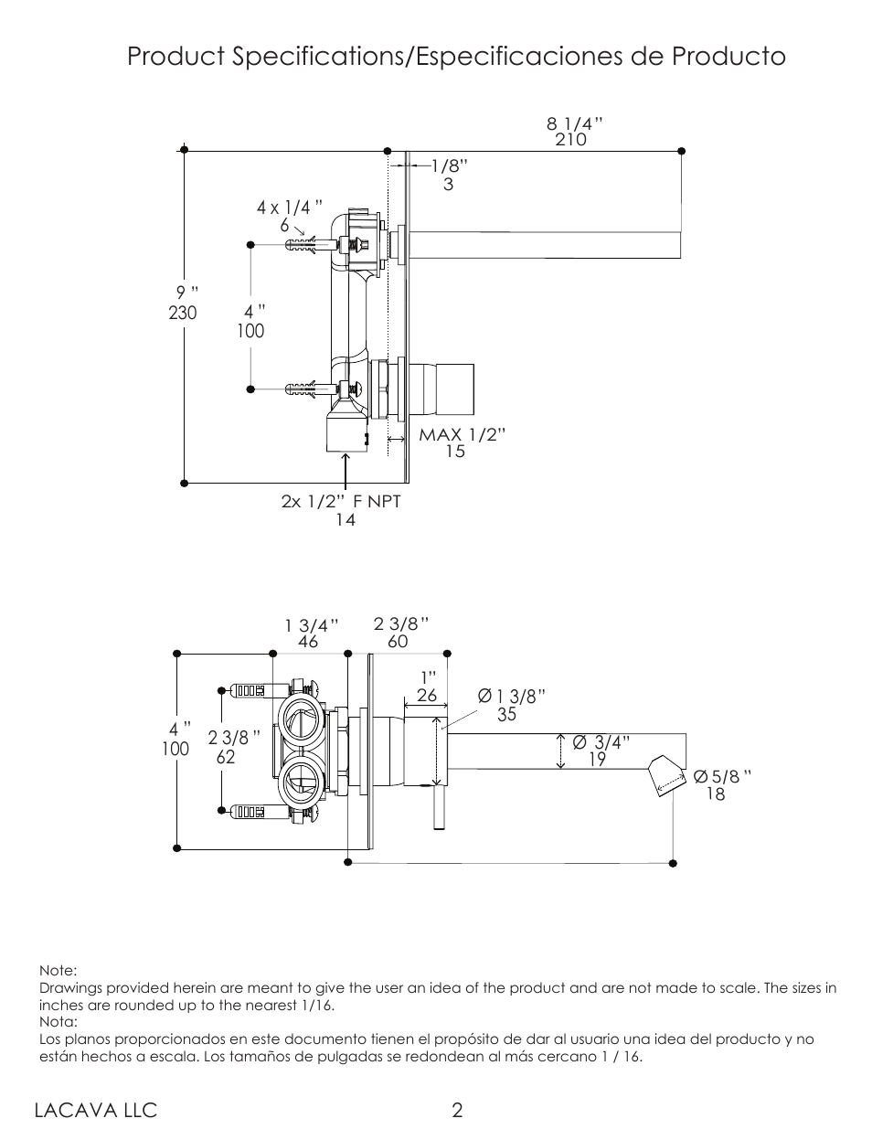 Lacava 0114 User Manual | Page 2 / 9