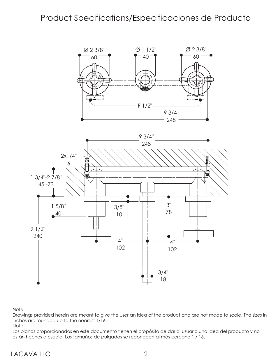 Lacava 012404SP User Manual | Page 2 / 9