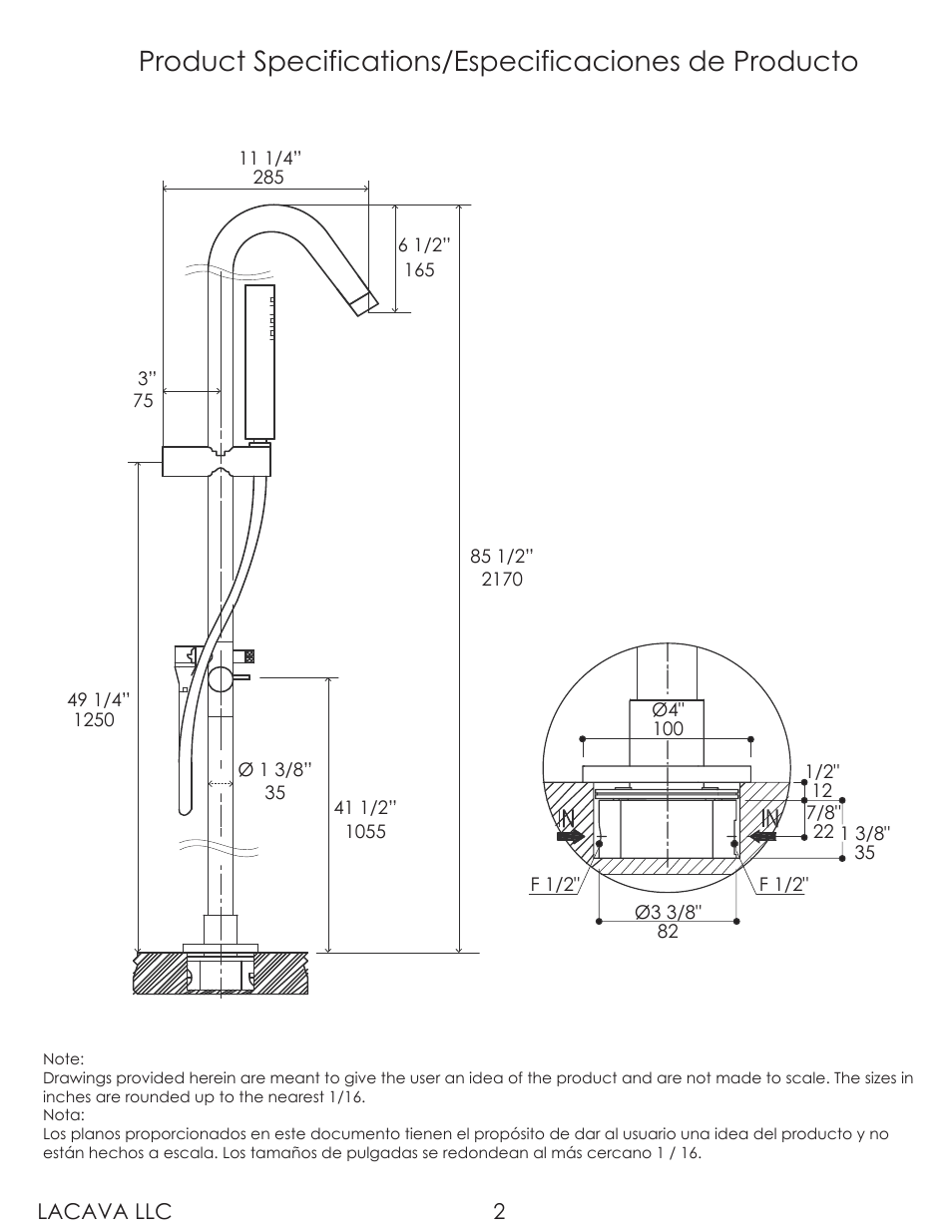 Lacava 0470 User Manual | Page 2 / 9