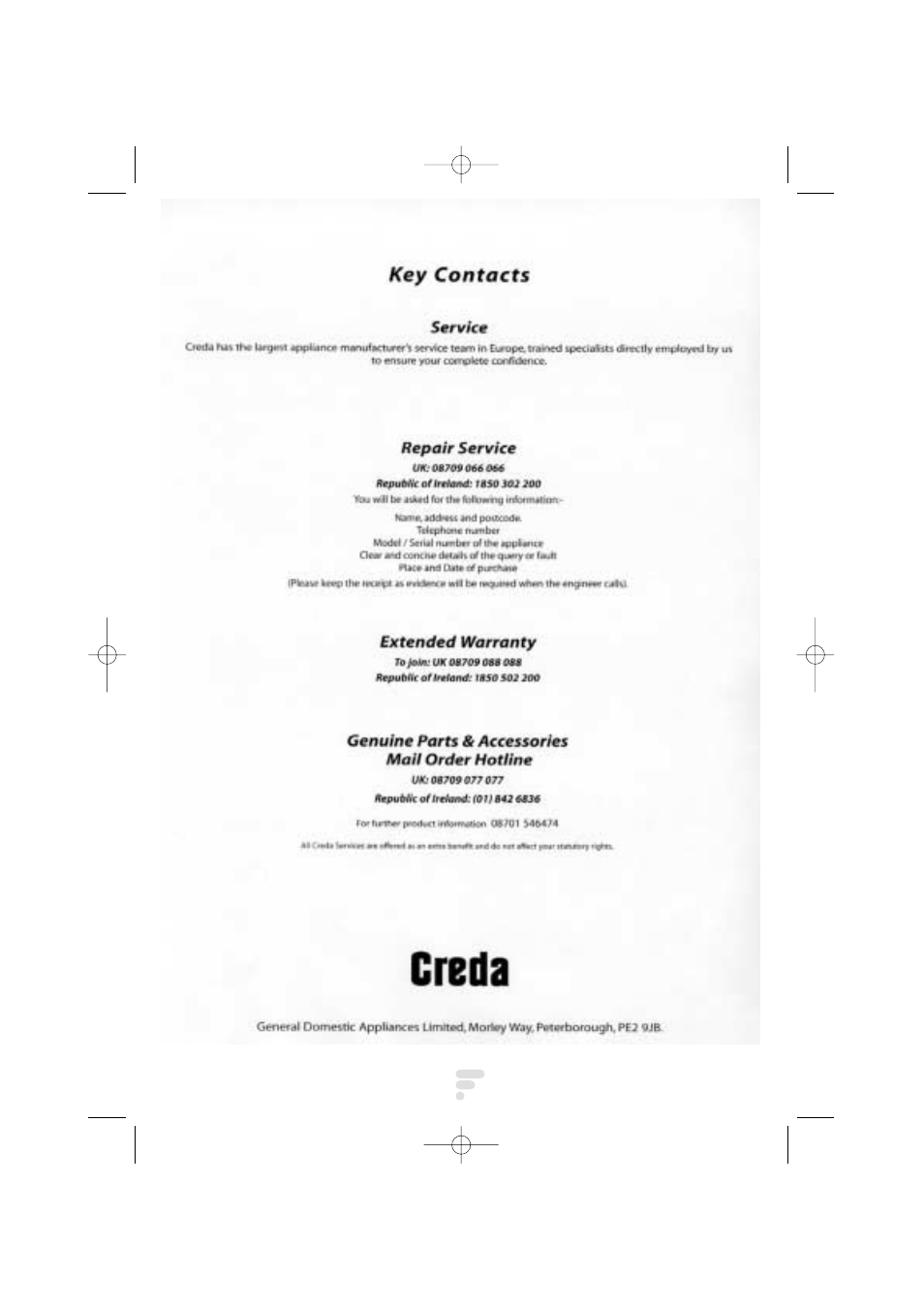 Creda CM 311 I User Manual | Page 19 / 19