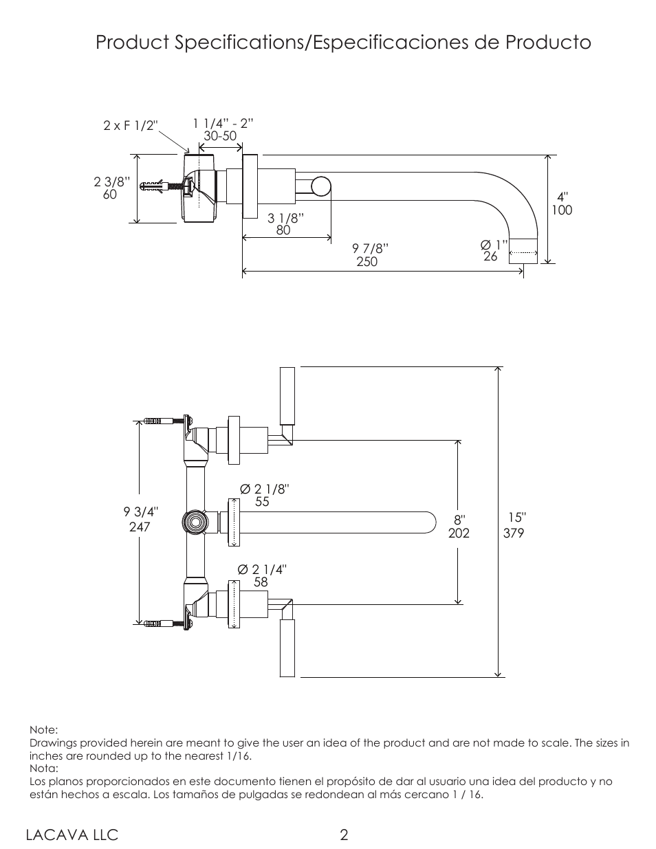 Lacava 1584L User Manual | Page 2 / 9