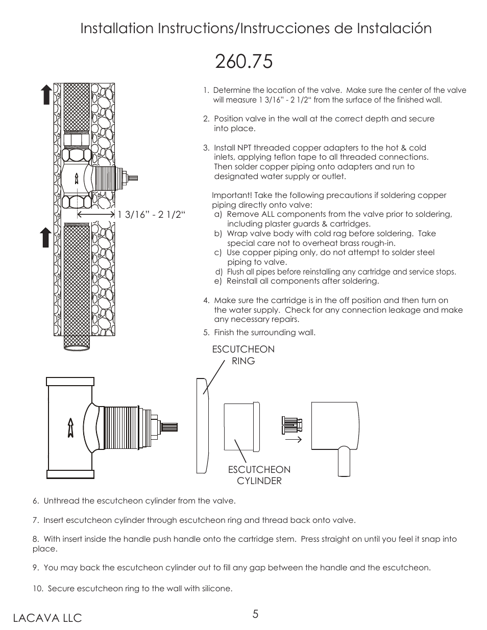 Lacava llc 5 | Lacava 260 User Manual | Page 5 / 9