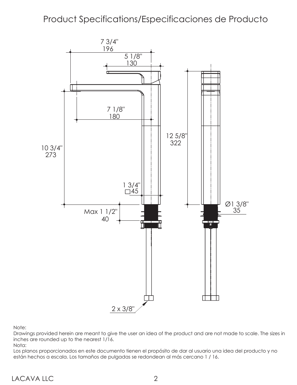 Lacava 1820 User Manual | Page 2 / 9