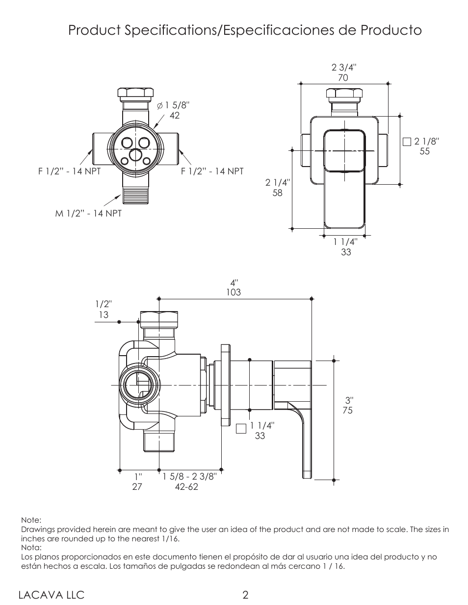 Lacava 1842 User Manual | Page 2 / 8