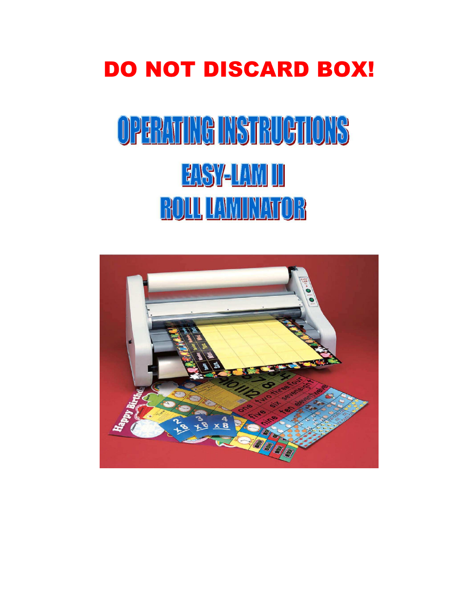 Laminator Direct EZ-LAM II User Manual | 19 pages